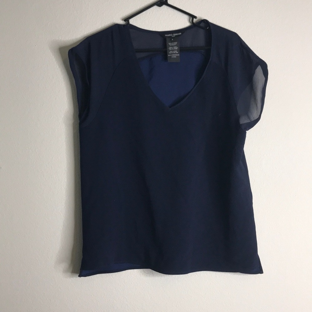 Mario Serrani blue blouse